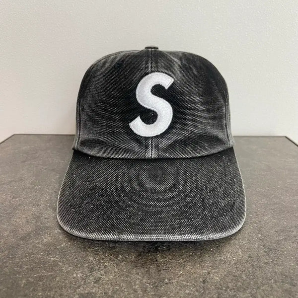 [BUNJANG] Supreme S Logo Pigment Washed Cap Hat Black / (OS) 슈프림 S로고 볼캡 모자 피그먼트 워시드 블랙