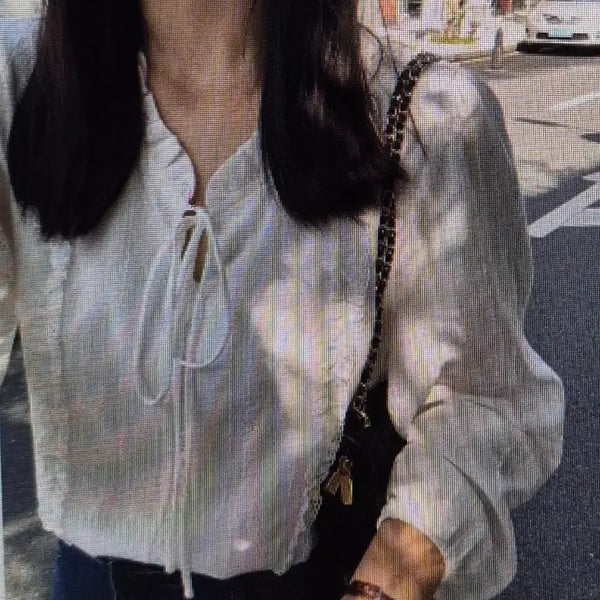 [BUNJANG] Lace Blouse White / (해외배송)레이스 블라우스 화이트