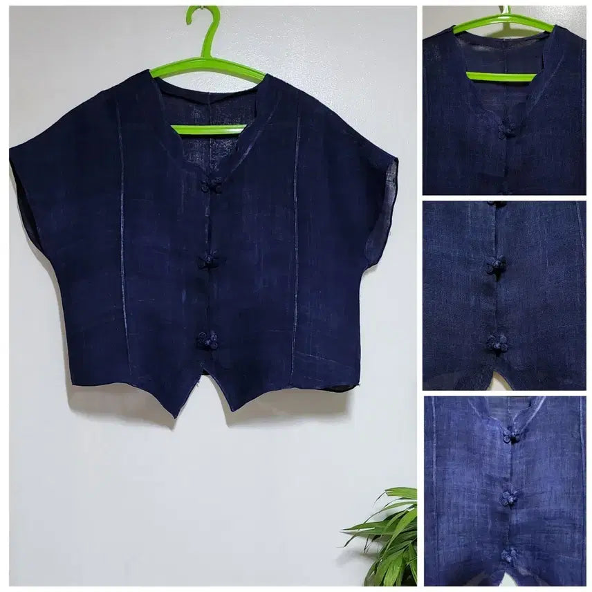 [BUNJANG] Navy Natural Ramie Jacket / 네이비컬러 천연모시 자켓