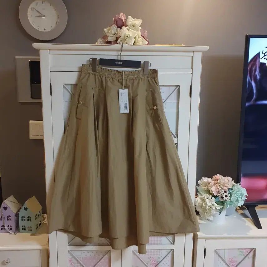 [BUNJANG] Jigott Long Skirt (Beige) / 지컷 롱스커트/66  새상품