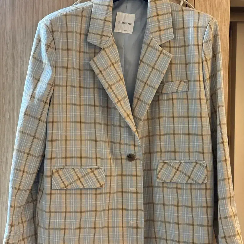 [BUNJANG] Checkered Pattern Blazer / 체크 패턴 블레이저