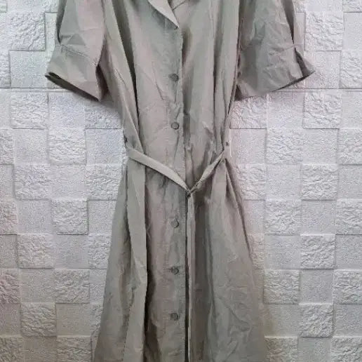 [BUNJANG] DOOR Shirt Dress Beige Size 55-66 / 도어 원피스 셔츠 원피스 베이지 55-66