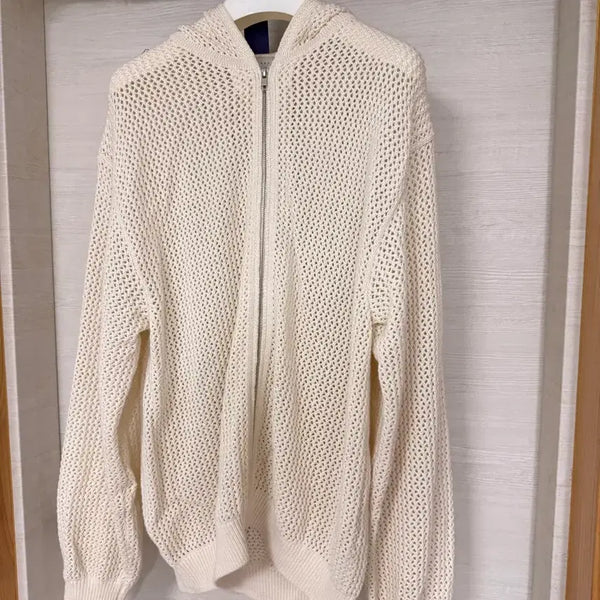 [BUNJANG] Brown Yak Waffle Half Zip-Up Hoodie / 브라운야드 와플후드집업,하프집업