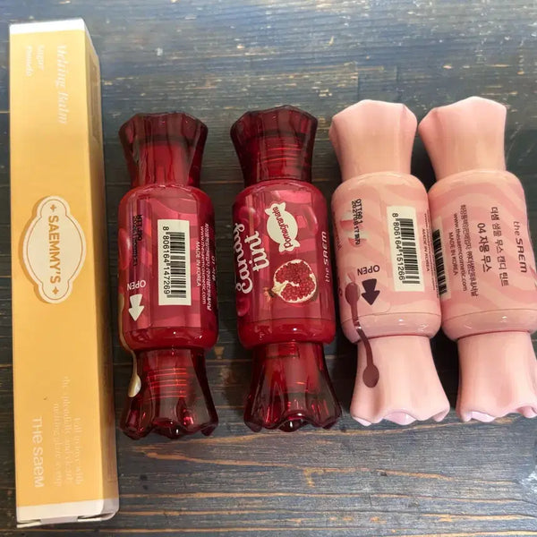 [BUNJANG] The Saem Saemul Candy Tint (4 Shades) + Melting Balm Lip Gloss Bundle Set / 새상품 일괄판매 더샘 샘물 캔디 틴트 4종 + 멜팅밤 립글로즈 화장품정리