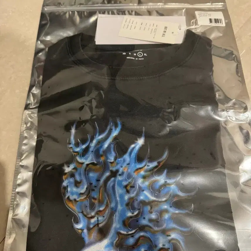 [BUNJANG] Satisfy Mothtech Graphic T-shirt Black L / 새티스파이 mothtech 블랙 새상품 L