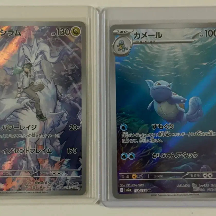 [BUNJANG] Pokemon Card Reshiram AR & Blastoise AR Japanese Bundle / 포켓몬카드) n의 레시라무ar / 어니부기ar 일판 일괄판매