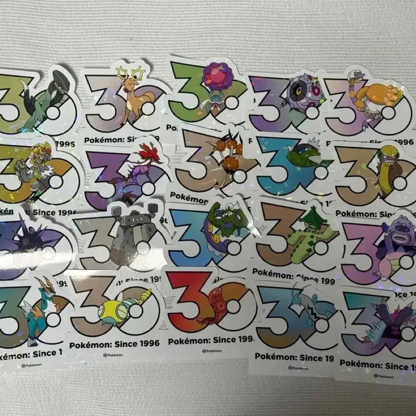 [BUNJANG] Pokemon 30th Anniversary Pop-up Store Sticker Set / 포켓몬 30주년 팝업 올영 부산 스티커 원가 양도