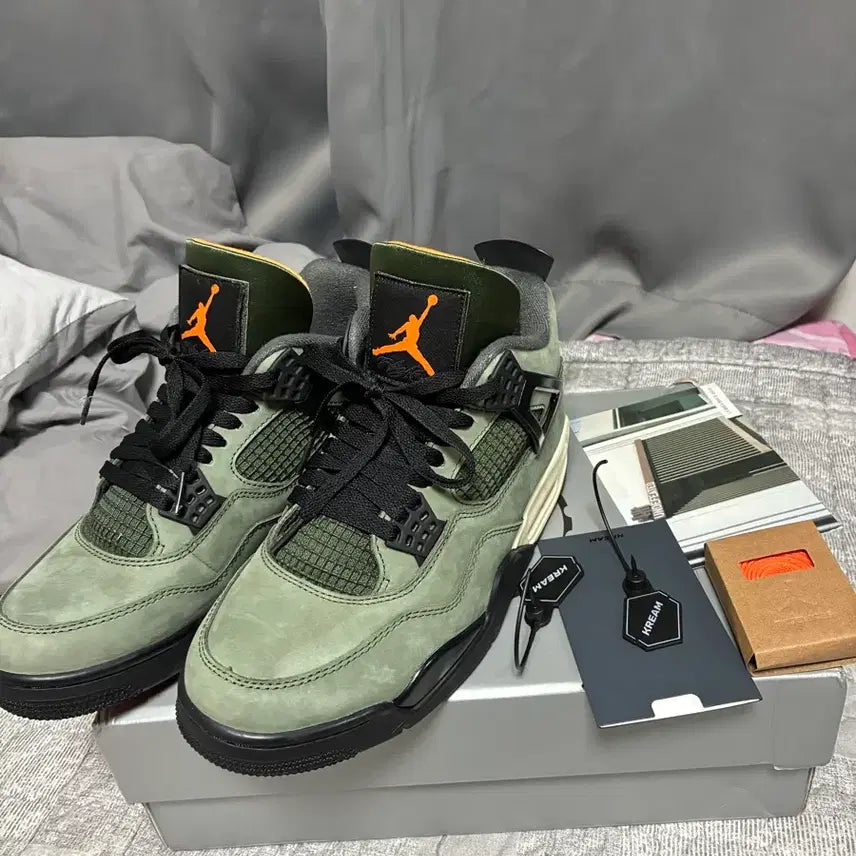 [BUNJANG] Nike Air Jordan 4 Retro OG SP x UNDFTD Deep Green / 조던4x언디핏 레트로OG 딥그린 앤