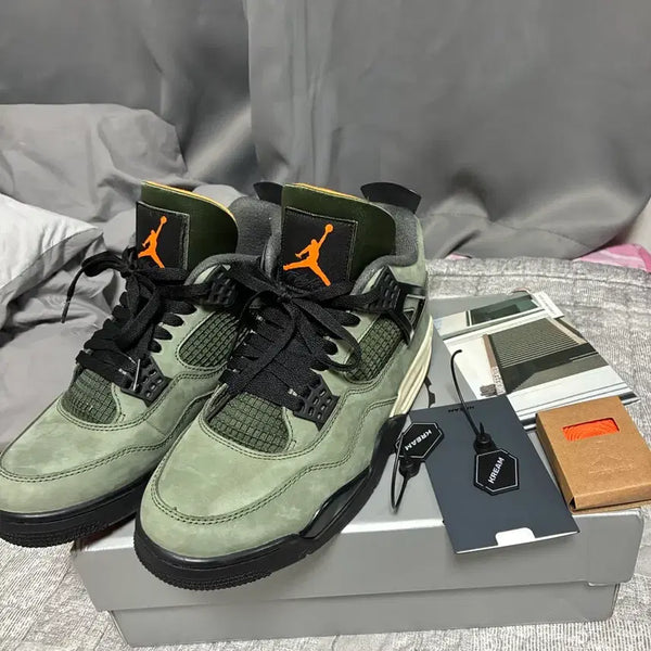 [BUNJANG] Nike Air Jordan 4 Retro OG SP x UNDFTD Deep Green / 조던4x언디핏 레트로OG 딥그린 앤