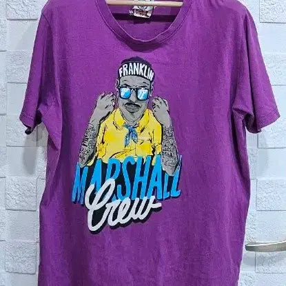 [BUNJANG] Franklin Marshall Purple Crew Neck Short Sleeve T-Shirt L / (G)프랭클린 마샬 크루 반팔 티셔츠 퍼플 L