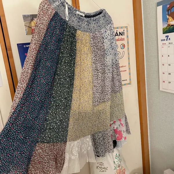 [BUNJANG] Vintage Real Patch Skirt / 빈티지 리얼패치 스커트
