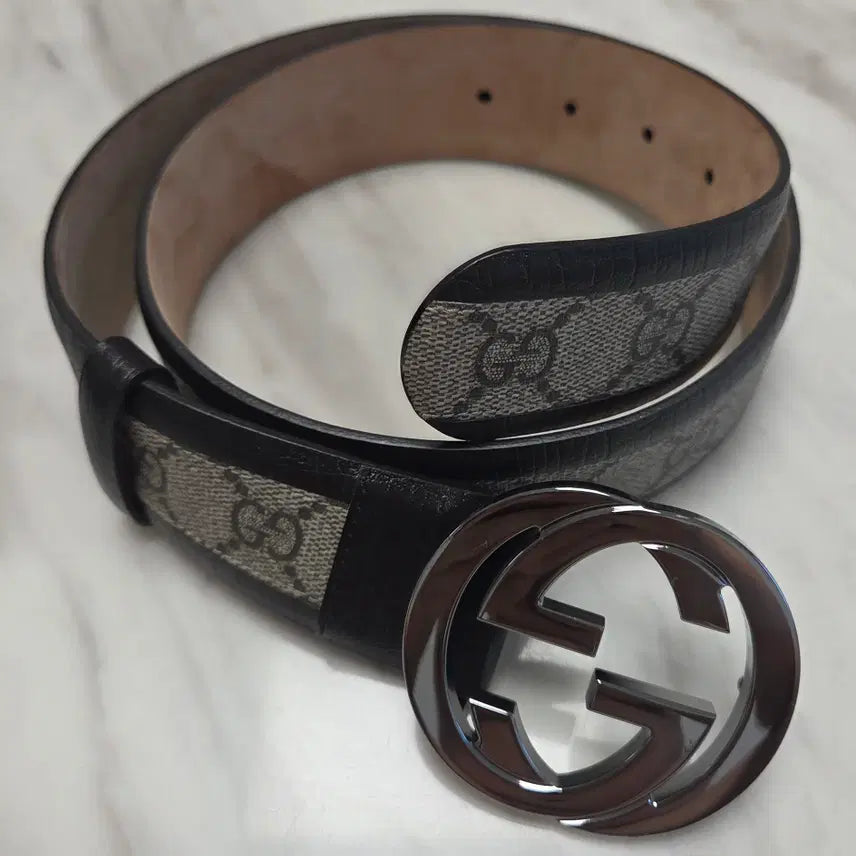[BUNJANG] Gucci GG Canvas Supreme Belt / 구찌 GG 캔버스 슈프림 벨트