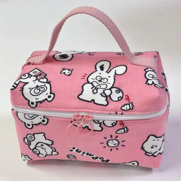 [BUNJANG] Vanity Pouch Classic Fabric Square Cosmetic Pouch / 베니티 파우치 고전원단 사각파우치 일본고전원단 화장품 파우치