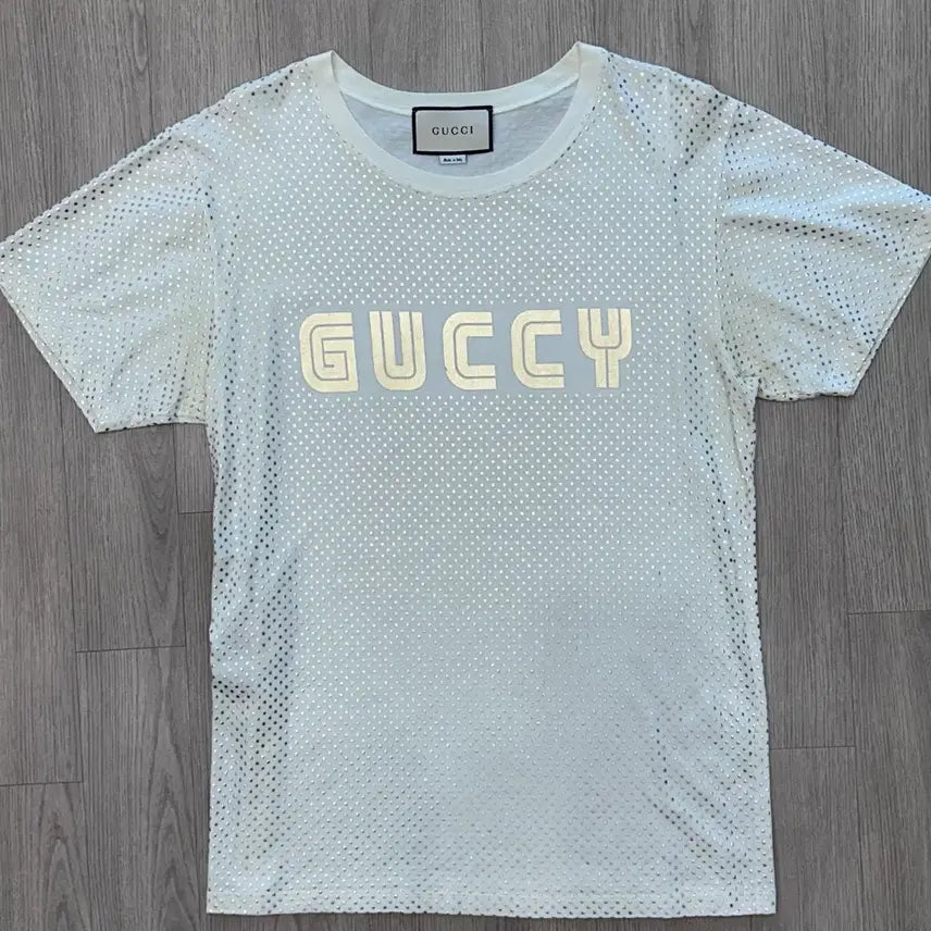 [BUNJANG] Gucci Glitter Print T-Shirt / [M] 구찌 글리터 프린트 반팔 / 구찌 반팔