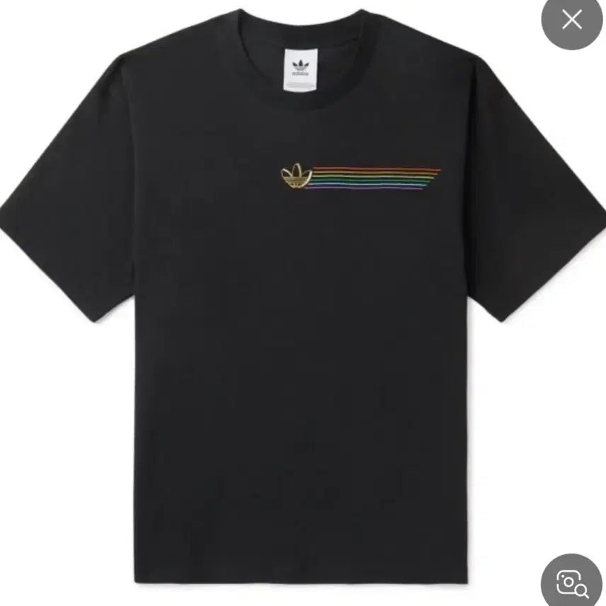[BUNJANG] Adidas Pride Linear Short Sleeve T-Shirt Black XS / 아디다스  프라이드  리니어 반팔티 블랙 XS