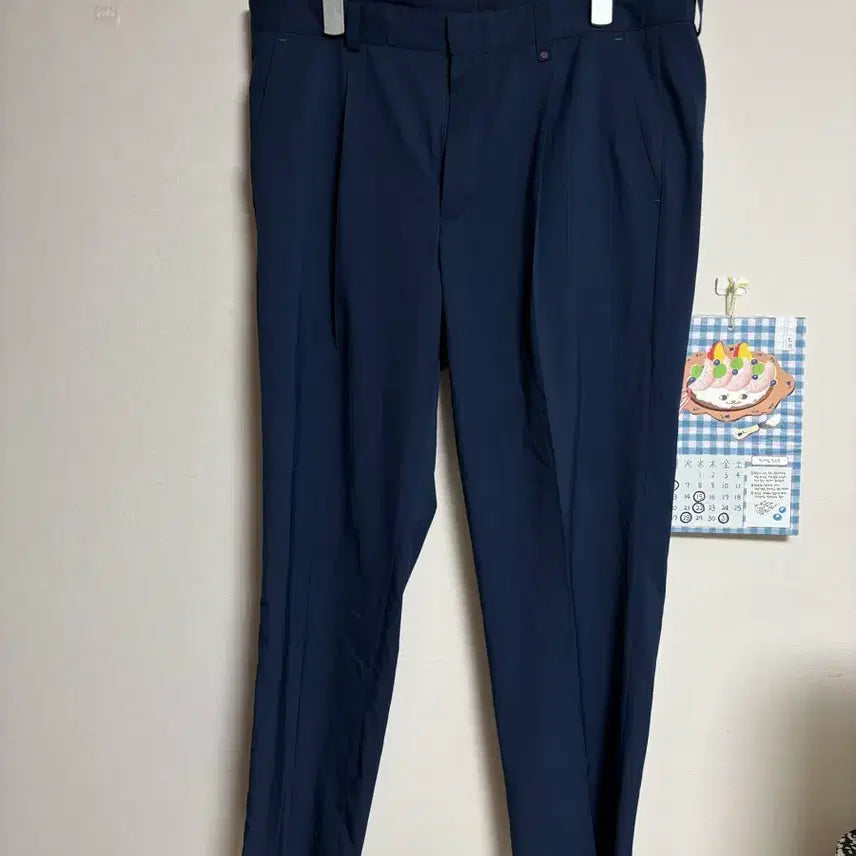 [BUNJANG] Roberta di Camerino Plus Size Navy Summer Slacks / 로베타 디 까메리노 빅사이즈 네이비 여름 바지