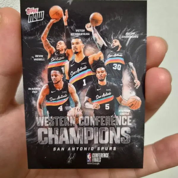 [BUNJANG] Topps Now San Antonio Spurs Western Conference Champions Card (Victor Wembanyama, Devin Vassell) / 탑스나우 서부컨퍼런스 챔피언 샌안토니오 스퍼스
