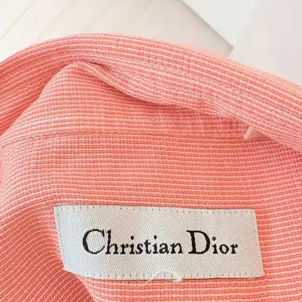 [BUNJANG] Christian Dior Striped Cotton Dress Shirt Men's Size 100 Pink / 크리스찬 디올 셔츠 41-84 핑크