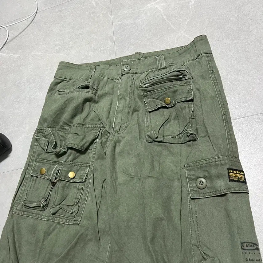 [BUNJANG] G-STAR RAW 00s Vintage Woven Cargo Pants Khaki Size 32 / [32] G-STAR 지스타 00s 빈티지 직조 카고 팬츠 카키