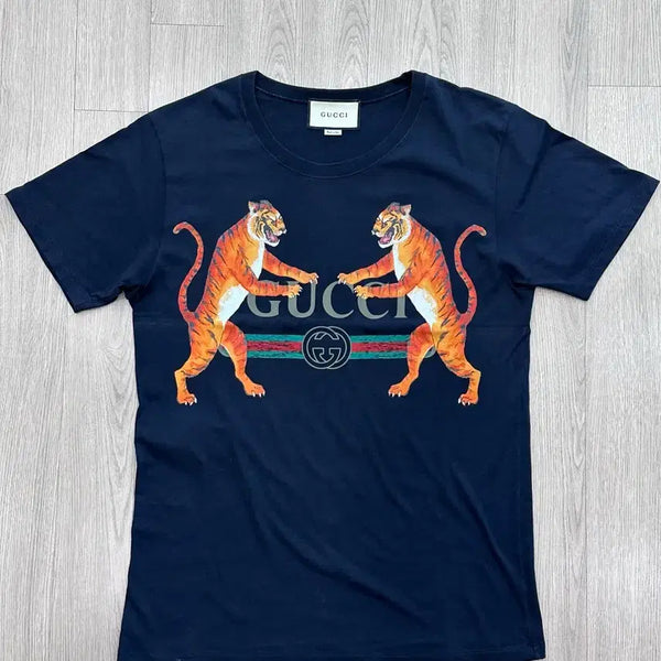 [BUNJANG] Gucci Web Tiger Logo T-Shirt / [M] 구찌 웹 타이거 로고 반팔 / 구찌 반팔