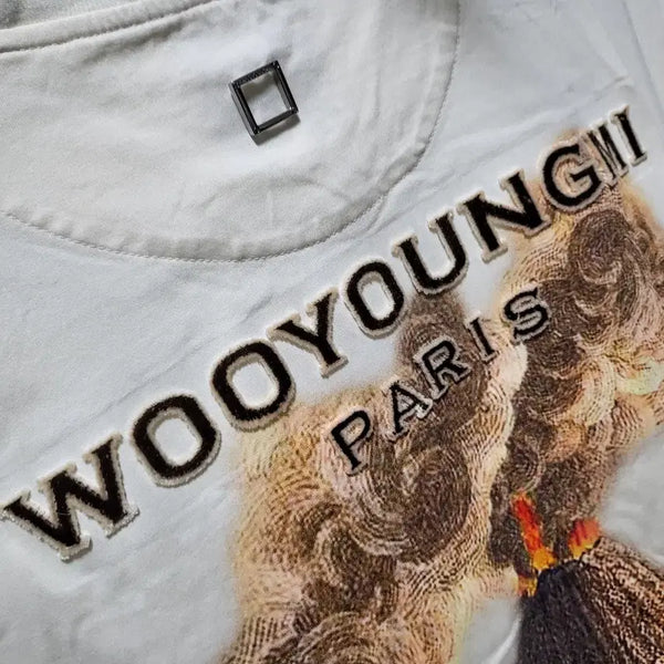 [BUNJANG] Wooyoungmi Volcano Back Logo Short Sleeve T-Shirt Size 52 / 52 / 23FW 우영미 볼케이노 백로고 반팔티