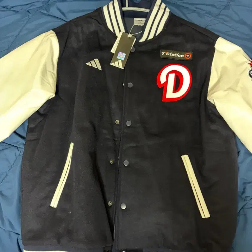 [BUNJANG] Doosan Bears Adidas Authentic Varsity Team Jacket XL / 두산베어스 아디다스 어센틱 바시티 팀 자켓