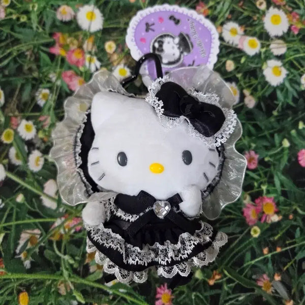 [BUNJANG] Sanrio Hello Kitty Frill Series Maid Black Lolita Mascot / 산리오 키티 프릴 시리즈 메이드 블랙 로리타 마스코트