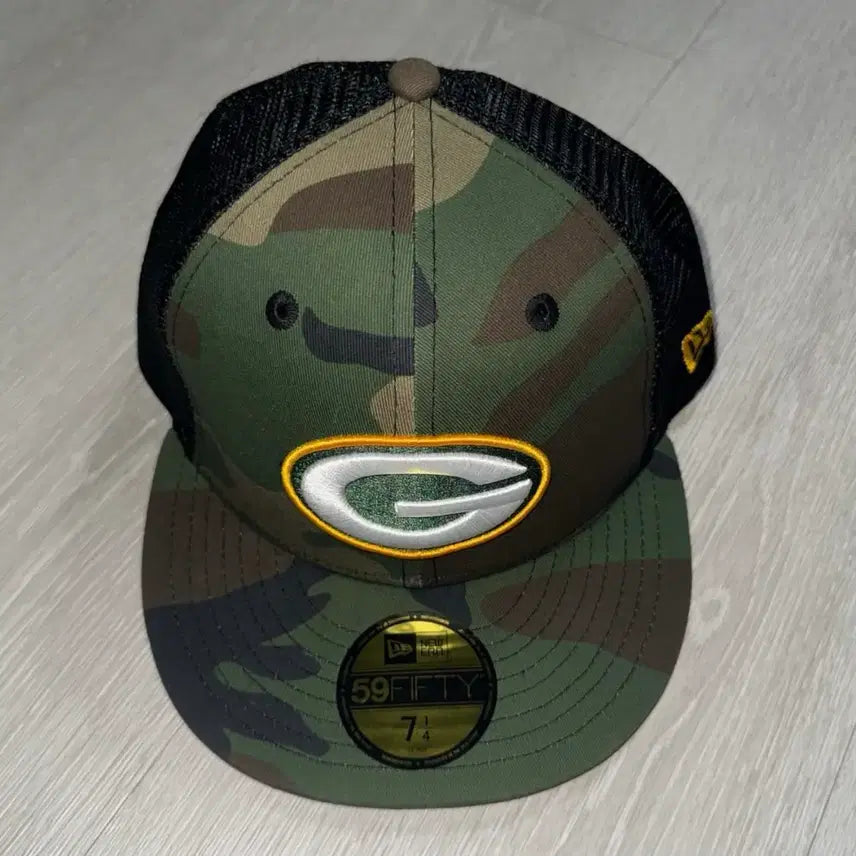 [BUNJANG] New Era NFL Green Bay Packers Basic Mesh Fitted Cap Woodland Camo Black / 뉴에라 NFL 그린베이 패커스 베이직 메쉬 피티드캡 우드랜드 카모블랙
