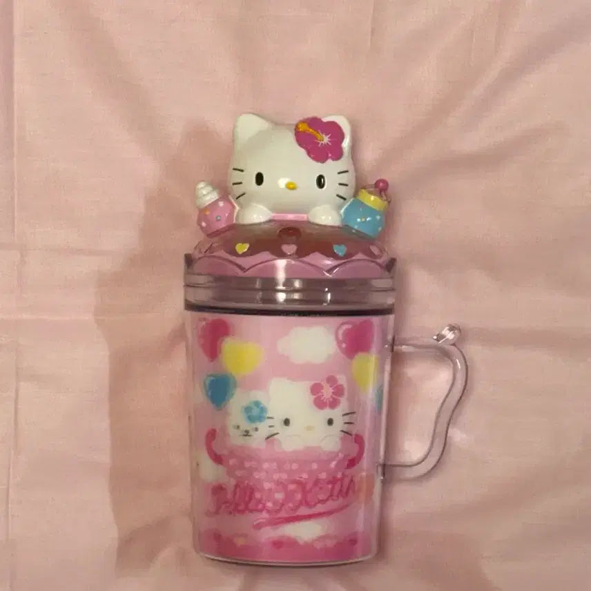[BUNJANG] Vintage Parfait Kitty Cup / (깨끗한 컨디션) 고전파르페키티 컵 고전키티 컵케잌 파르페 잔