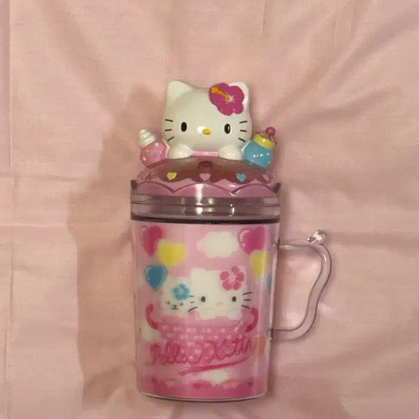 [BUNJANG] Vintage Parfait Kitty Cup / (깨끗한 컨디션) 고전파르페키티 컵 고전키티 컵케잌 파르페 잔
