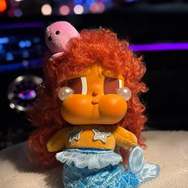[BUNJANG] PopMart Crybaby Vacation Diary Series Vinyl Plush Pendant Baby Mermaid's Tears Keychain / 팝마트 크라이베이비 휴가 일기 시리즈 바이닐 플러시 펜던트 아기 인어의 눈물