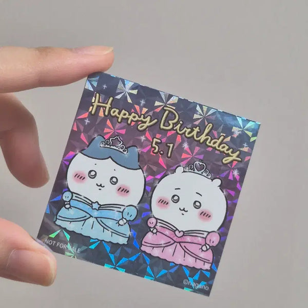 [BUNJANG] Chikawa Kiddy Land Japan Birthday Hologram Sticker / 먼작귀_일본 키디랜드 치이카와 특전_홀로그램 스티커
