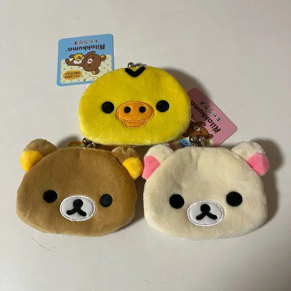 [BUNJANG] Rilakkuma Coin Pouch Gamaguchi Ball Chain Keyring Velvet / 리락쿠마 동전지갑 가마구치 볼체인 키링 종 벨