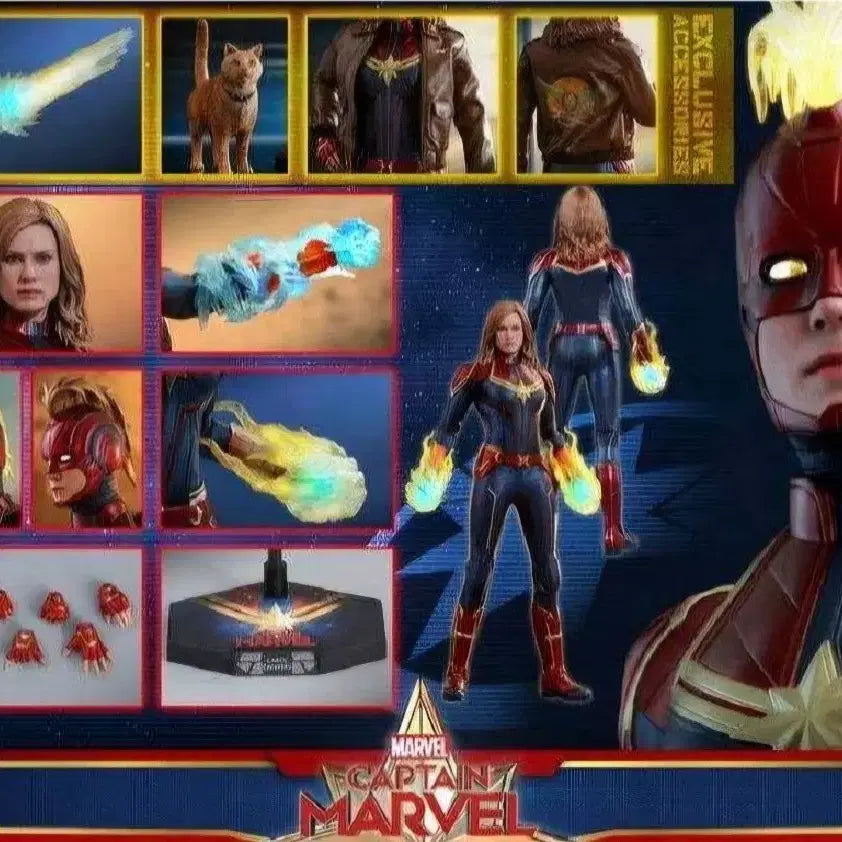 [BUNJANG] Hot Toys Captain Marvel Deluxe MMS522 Figure (Unsealed) / 핫토이 캡틴마블 디럭스 MMS522 개봉품 피규어 팝니다