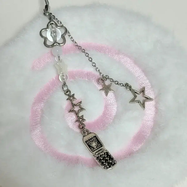 [BUNJANG] Y2K Star Gyaru Phone Beaded Keychain Strap / y2k 스타 갸루 핸드폰 비즈 키링 스트랩