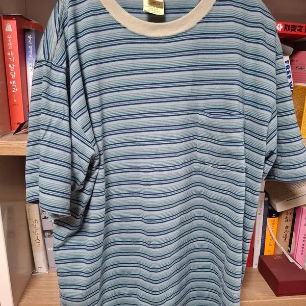 [BUNJANG] Kakies Pistachio Stripe T-Shirt / [3] 카키스 피스타치오 스트라이프 티셔츠