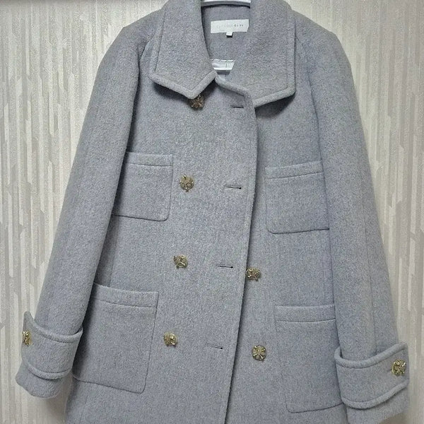 [BUNJANG] Moschino Women's Double-Breasted Coat / 모스키노 코트 여성 더블 버튼 코트