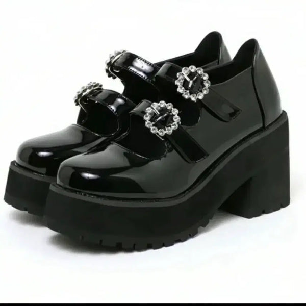 [BUNJANG] Bubbles Platform Boots / 버블즈 36-37리즈리사 지뢰계 양산형 통굽 노예미