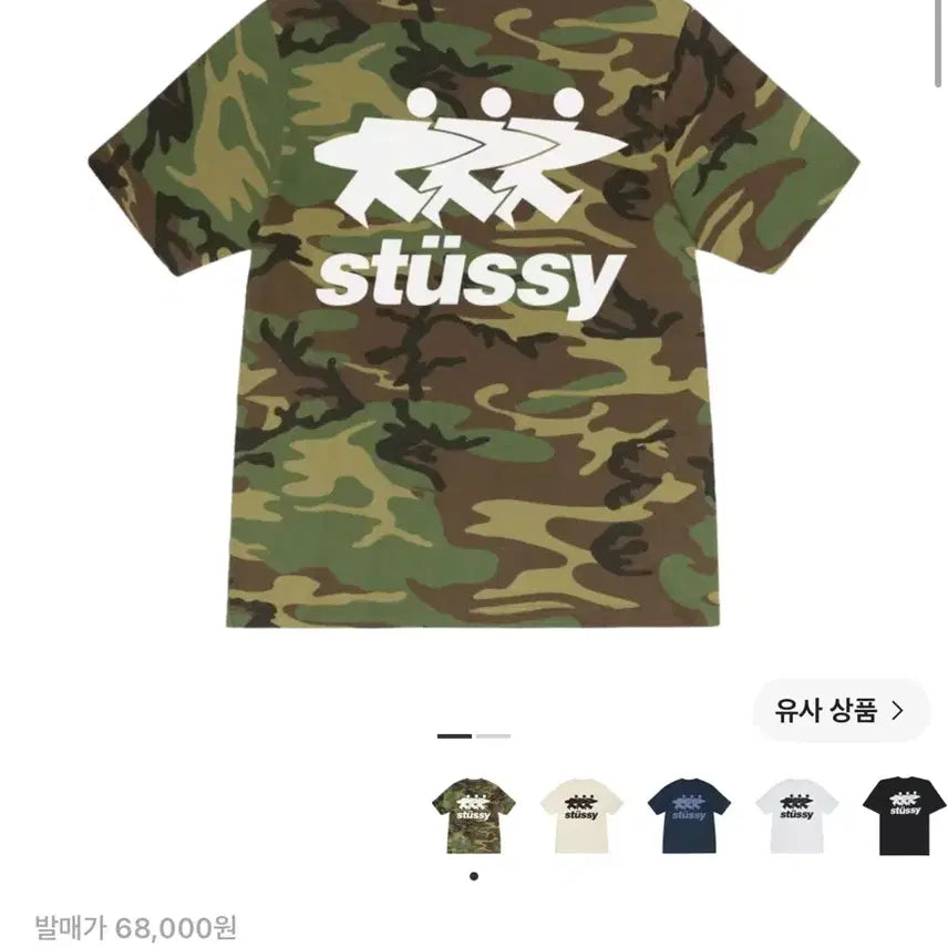 [BUNJANG] Stussy Surfwork Camo T-Shirt L / 스투시 서프워크 티셔츠 카모 L