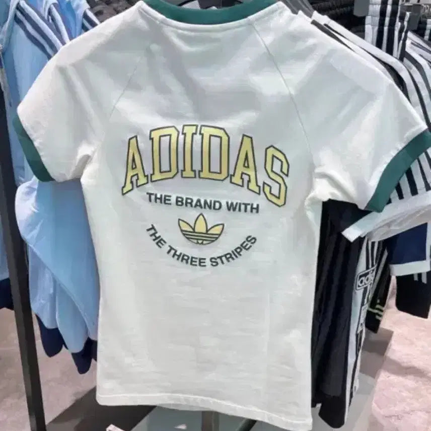 [BUNJANG] Adidas Short Sleeve Ringer T-Shirt with Back Print / 아디다스 숏슬리브 링거 백프린트 티셔츠