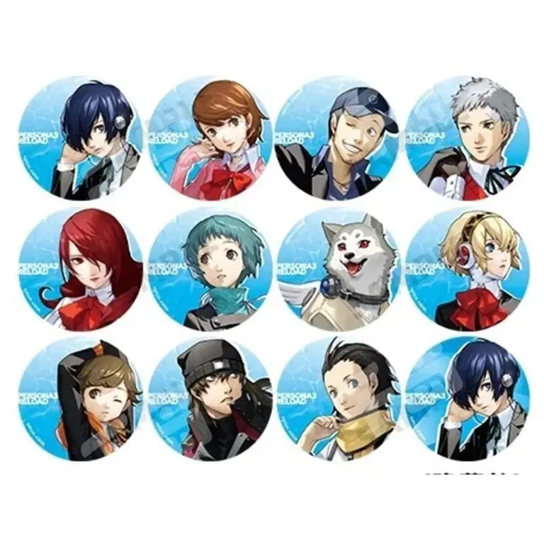[BUNJANG] Persona 3 Reload Protagonist Fuuka 75mm Can Badge Set / 페르소나 3 리로드 주인공 후카 75mm 캔뱃지