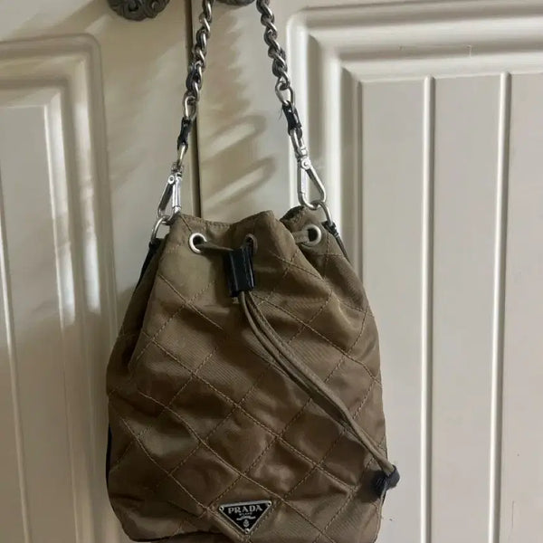 [BUNJANG] Prada Nylon Bucket Bag Khaki Brown / 프라다 나일론 버킷백 / 카키 브라운