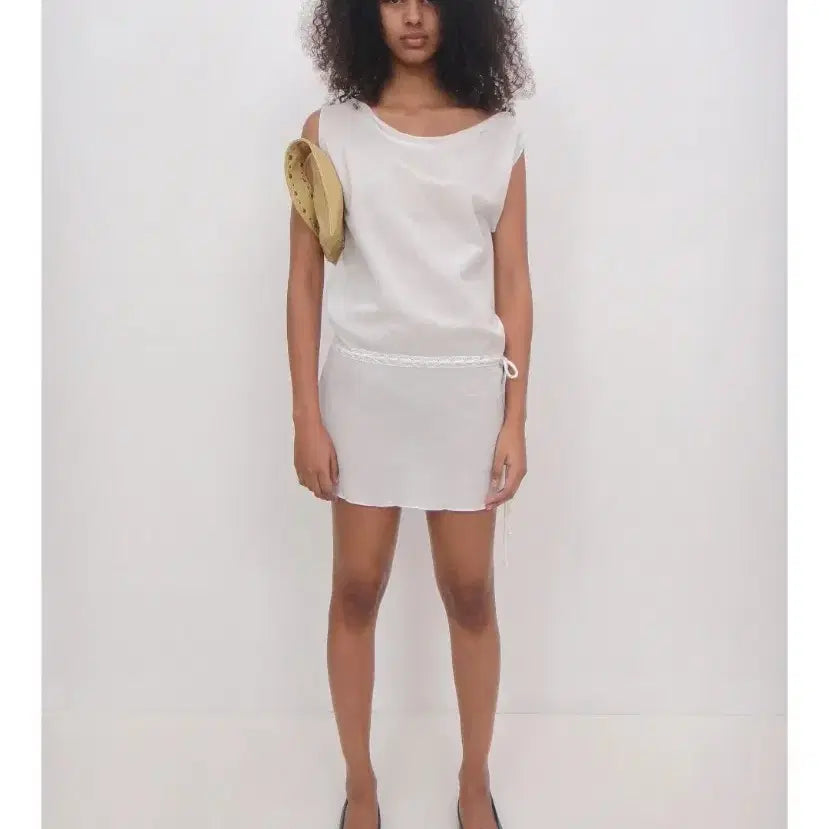 [BUNJANG] GIMAGUAS White See-Through Mini Dress / 기마구아스 GIMAGUAS 화이트 시스루 미니 원피스