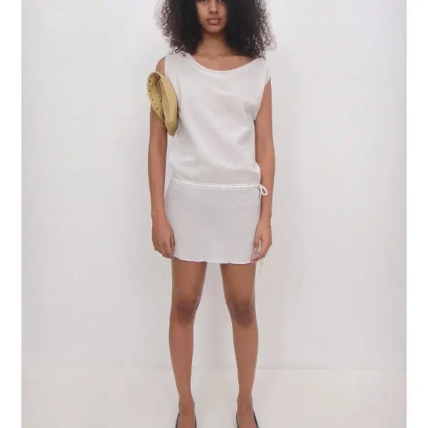 [BUNJANG] GIMAGUAS White See-Through Mini Dress / 기마구아스 GIMAGUAS 화이트 시스루 미니 원피스