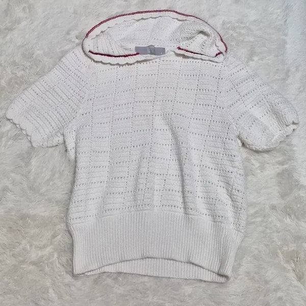 [BUNJANG] 8seconds Collar Short Sleeve Knit / 에잇세컨즈 카라 반팔니트