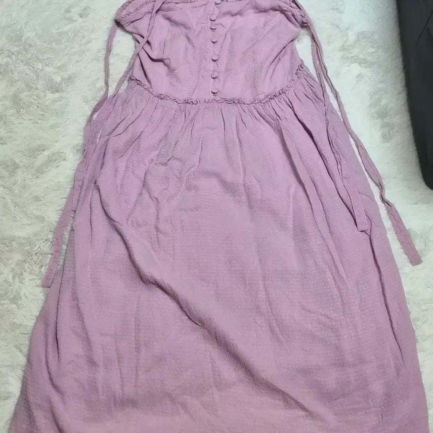 [BUNJANG] And Other Stories Pink Puff Sleeve Long Dress / 앤아더스토리즈 핑크 퍼프 슬리브 롱 원피스