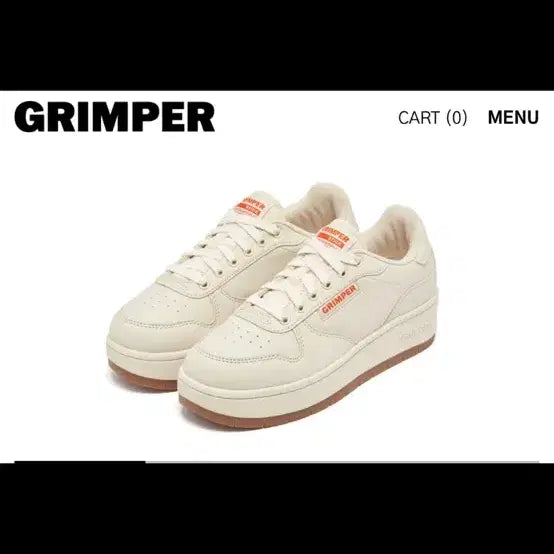 [BUNJANG] GRIMPER Basic Leather Sneakers (Ivory) / 글림퍼 GRIMPER 스니커즈 아이보리
