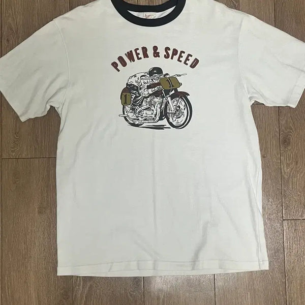 [BUNJANG] Bronson Retro Motorcycle Graphic Tee White XL / 브론슨 Retro Motorcycle Graphic Tee White 반팔 티셔츠 XL