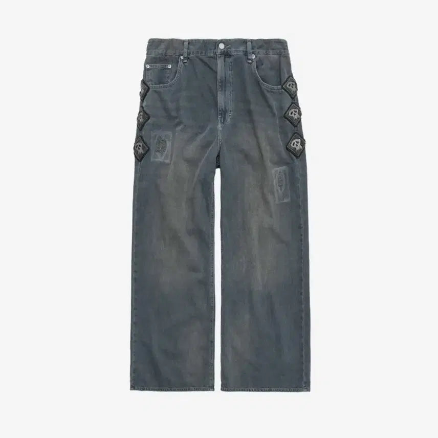 [BUNJANG] Polerute Hank Narrow Goshima Denim Pants Blue Grey / (4) 폴리테루 행크 내로우 고시마 데님 팬츠 블루 그레이