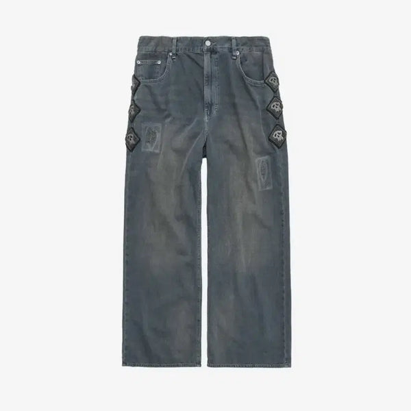[BUNJANG] Polerute Hank Narrow Goshima Denim Pants Blue Grey / (4) 폴리테루 행크 내로우 고시마 데님 팬츠 블루 그레이